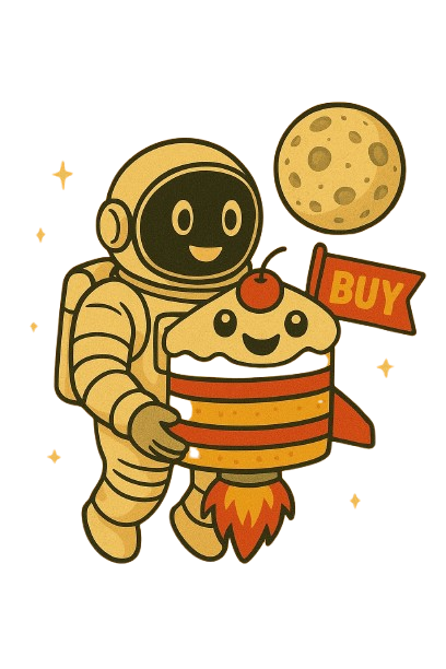 Layer Cake astronaut going to the moon